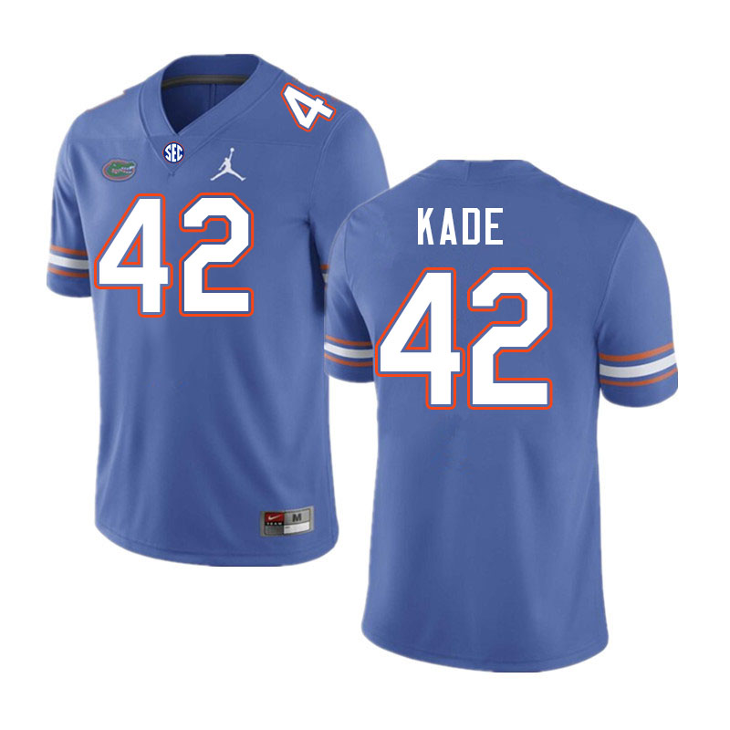 Florida Gators #42 Matthew Kade College Football Jerseys Stitched-Royal